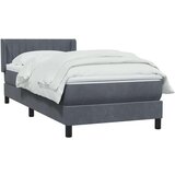 Box Spring krevet s madracem tamno sivi 80x210 cm baršun | shoptok.hr