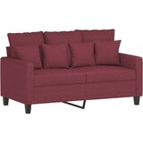  2-dijelni set sofa s jastucima crvena boja vina od tkanine | shoptok.hr