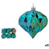  Set božićnih kuglica Dijamant Plava Plastika 8 x 9 x 8 cm (12 kom.) Cijene