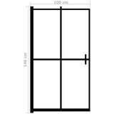 Zložljiva tuš kabina ESG 100x140 cm črna, (21027732) | Shoptok.si
