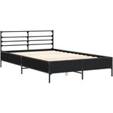  Okvir za krevet crni 120x190 cm konstruirano drvo i metal | shoptok.hr