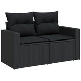  12-dijelni set vrtnih sofa od poliratana s jastucima crni | shoptok.hr