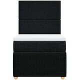  Krevet s oprugama i madracem crni 100 x 200 cm od tkanine | shoptok.hr