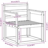  Set vanjskih sofa Čvrsto drvo akacije Prirodna | shoptok.hr