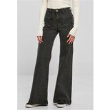 UC Ladies Ladies Vintage Flared Denim Pants black washed Cene