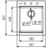 Platinum Lebo 46 crni sa sifonom | shoptok.hr