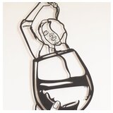 WALLXPERT Zidna dekoracija Glass of Wine Girl-APT749 L, 48x99 cm, 1.2 mm, Crna | Eponuda.ba