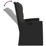  Nagibna vrtna klupa s jastucima crna 118 cm od poliratana | Eponuda.com
