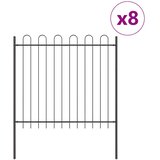  Vrtna Ograda 8 pcs Siva 13,6 x 1,5 m Čelik s prahom | shoptok.hr