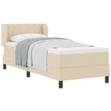 vidaXL Box Spring Postelja z Matracem v Kremni Barvi - 80x200 cm Tkanina, (22051421) | Shoptok.si