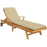  Ležaljka s jastučićem 100% poliester čvrsti teak | Shoptok.si