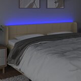  LED uzglavlje krem 163x16x78/88 cm od tkanine | shoptok.hr