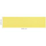 Balkonski zastor žuto-bijeli 120 x 500 cm HDPE | shoptok.hr