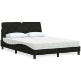 vidaXL Krevet s madracem crni 140x200 cm od tkanine | shoptok.hr
