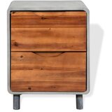  Noćni Stalak s Betonskim Izgledom Drvo Akacije 40x30x50 cm | Eponuda.ba