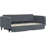 vidaXL Dnevni krevet na razvlačenje i ladice tamnosivi 100 x 200 cm | shoptok.hr