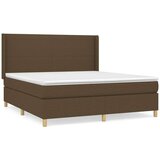  Box spring postelja z vzmetnico temno rjava 180x200 cm blago, (20900064) | Shoptok.si