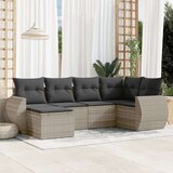 vidaXL 6-dijelni set vrtnih sofa od poliratana s jastucima svjetlosivi | shoptok.hr