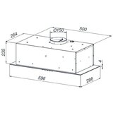 MPM Aspirator 60 cm vgradni v omaro s črno LED osvetlitvijo, (MPM-60-OWS-02) | Shoptok.si