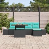  Vrtni set za objed 6 kom. Crna i Plavozelena | shoptok.hr