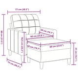 Fotelja s tabureom crna 60 cm baršunasta | shoptok.hr