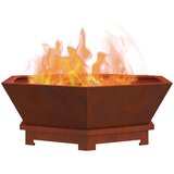  Kamin Smeđa 75 x 75 x 28 cm Čelik otporan na vremenske uvjete | shoptok.hr