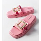 Gemre Pink Fusberta flip-flops with rhinestones | Shoptok.si
