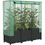 Povišena gredica s pokrovom za staklenik 120 x 40 x 138 cm | shoptok.hr
