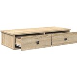 vidaXL Stenska polica s predali sonoma hrast 80x34x17 cm inž. les | Shoptok.si
