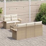  Sjedeća garnitura za vrt 6 pcs Bež i krema 55 x 55 x 37 cm | shoptok.hr