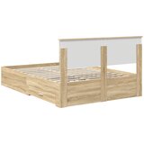  Krevetna konstrukcija s uzglavljem Sonoma hrast 150 x 200 cm | shoptok.hr
