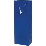  Vrečka darilna za steklenico plast. mat PROMOCIJA - MODRA Cene
