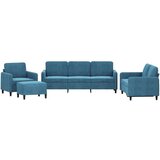 vidaXL 4-dijelna sofa garnitura plavi baršun | shoptok.hr