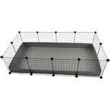 Modular cage 4x2 145 x 75 cm silver