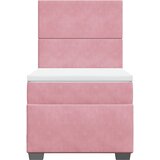 Box spring krevet s madracem ružičasti 90x190 cm baršunasti | shoptok.hr