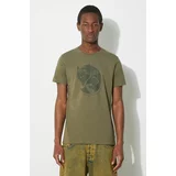 Fjallraven Pamučna majica Arctic Fox T-shirt M za muškarce, boja: zelena, s tiskom, F87220.625