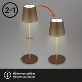 BRILO LED stona punjiva dodirna lampa KIKI LED/2,6W/5V IP44 2600 mAh braon | Eponuda.com