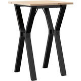 Maison Chic Jedilna miza - Kuhinjska miza - Jedilni stol Y okvir 50x50x75 cm trdna borovina lito železo, (21715305) | Shoptok.si
