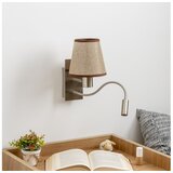  Brilagi - LED zidna lampa NUBILA 1xE27/25W/230V + LED/3W hrom/braon | Eponuda.com