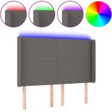  LED uzglavlje sivo 147x16x118/128 cm od umjetne kože | Eponuda.com