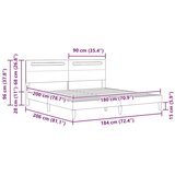  Okvir za krevet Crna 180 x 200 cm Umjetna koža - 180 x 200 cm | shoptok.hr