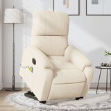 Električni masažni naslanjač bež mikrovlakna, (20957262) | Shoptok.si