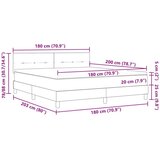  Posteljni okvir z vzmetnico Temno rjav Tkanina 180 x 200 cm, (22067294) | Shoptok.si