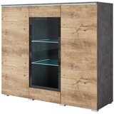 P & B Visoka Komoda Vera 120, Antracit, Barva Hrasta Cene