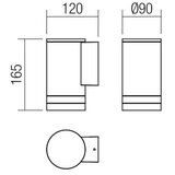  Redo 90517 - Spoljno zidno svetlo CARGO 1xGU10/28W/230V IP54 antracit | Eponuda.com