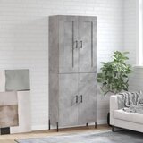 vidaXL Visoka komoda betonsko siva 69,5x34x180 cm inženirski les | Shoptok.si