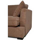 Scandic Svetlo rjava sedežna garnitura iz rebrastega žameta 236 cm Mobby – | Shoptok.si
