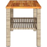  Vrtni stol bež 70 x 38 x 42 cm od poliratana i drva bagrema | shoptok.hr