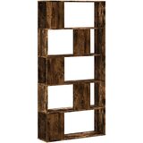 Maison Chic Knjižna omara - Knjižni regal 5-nadst. dimljen hrast 80,5x23,5x162,5cm inž. les, (21725614) | Shoptok.si