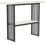 Costway Konzola za hodnik Miza z imitacijo marmorja črna, (5000070831) Cene